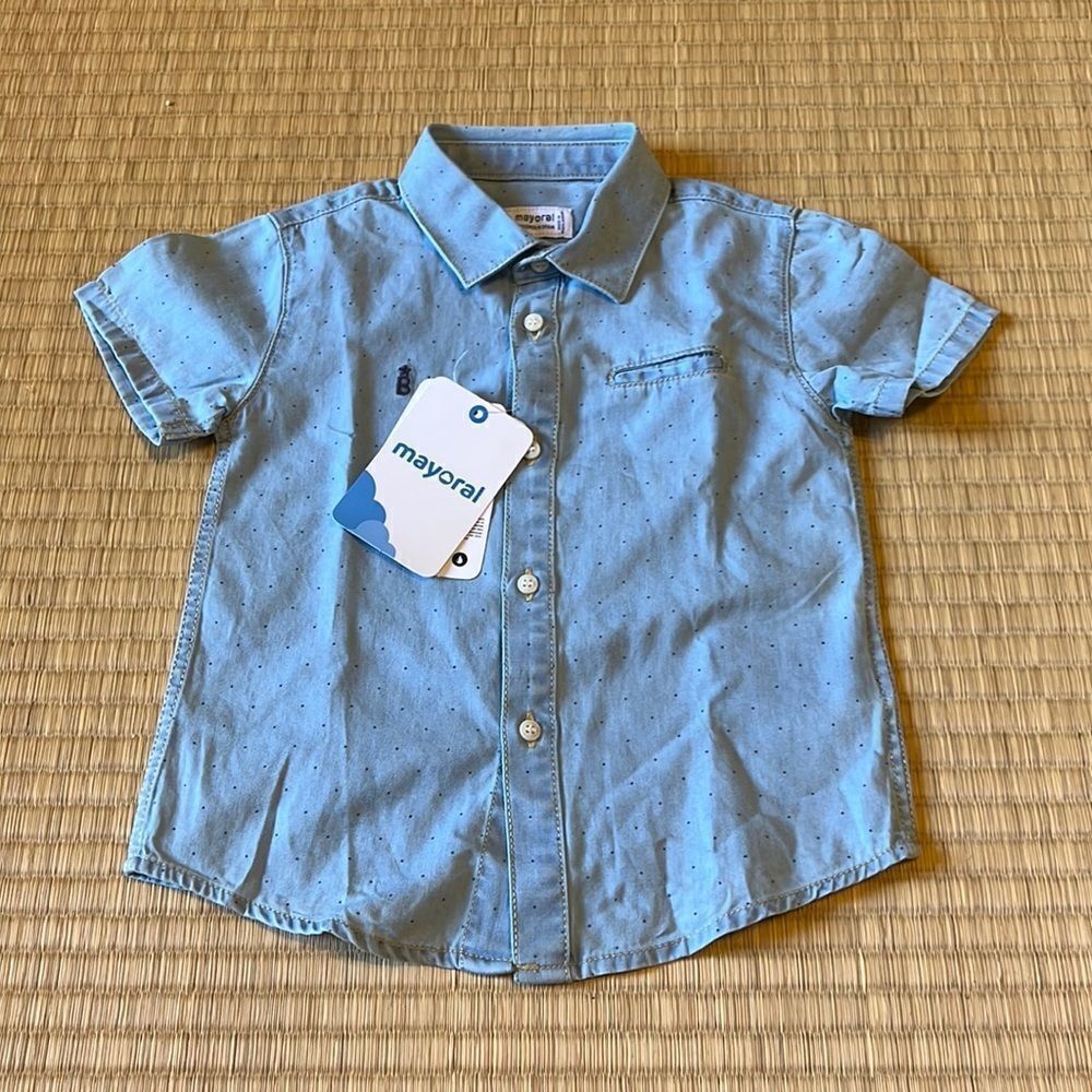 NWT Size 12 Month Blue Button up Shirt 🥰